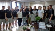 Επίσκεψη της ομάδας μπάσκετ του Προμηθέα στον Περιφερειάρχη Δυτικής Ελλάδας Απ. Κατσιφάρα