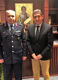 Συνάντηση στο γραφείο του Αντιπεριφερειάρχη Αχαΐας Γρ. Αλεξόπουλου με το Γενικό Περιφερειακό Αστυνομικό Διευθυντή Δυτικής Ελλάδας Ταξίαρχο Κωνσταντίνο Στεφανόπουλο