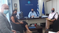 Συνάντηση του Περιφερειάρχη, Νεκτάριου Φαρμάκη, με την Υφυπουργό Εργασίας, Δόμνα Μιχαηλίδου