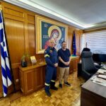Συνάντηση εργασίας με τον Διοικητή της Διοίκησης Πυροσβεστικών Υπηρεσιών Νομού Ηλείας, Αρχιπύραρχο κ. Αργύρη Φαλίδα, πραγματοποίησε στο γραφείο του ο Αντιπεριφερειάρχης Ηλείας κ. Νίκος Κοροβέσης, στο πλαίσιο της προετοιμασίας και του συντονισμού ενόψει της αντιπυρικής περιόδου.